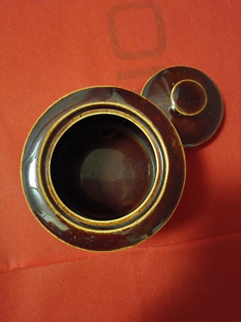 古玩陶瓷褐釉蓋罐真品鑒賞圖