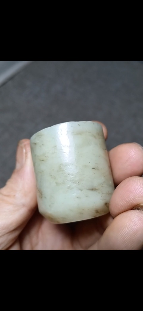 古玩玉器和田玉扳指真品鑒賞圖