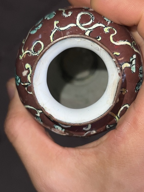 古玩陶瓷銅胎畫琺瑯小瓶真品鑒賞圖
