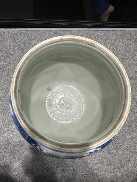 古玩陶瓷青花人物故事紋粥罐，注意品相真品鑒賞圖