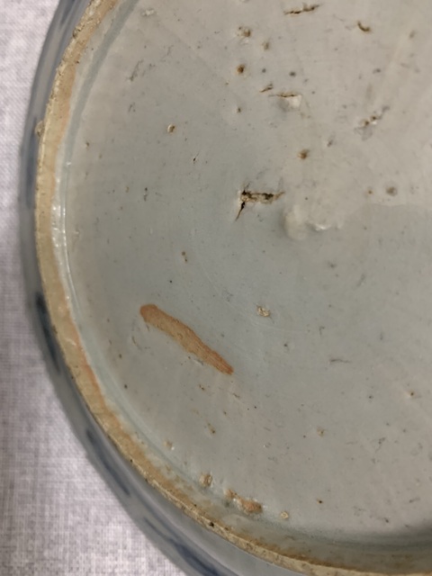 古玩陶瓷青花麒麟望月盤真品鑒賞圖