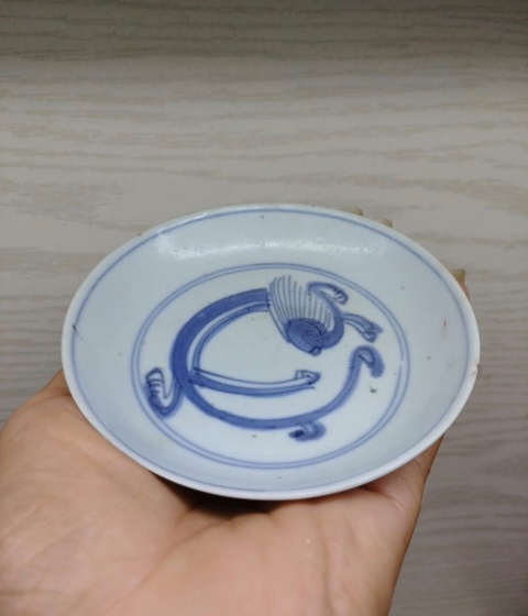 古玩陶瓷青花螭龍紋盤真品鑒賞圖