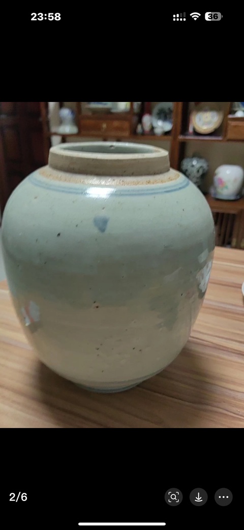 古玩陶瓷青花山水人物罐真品鑒賞圖