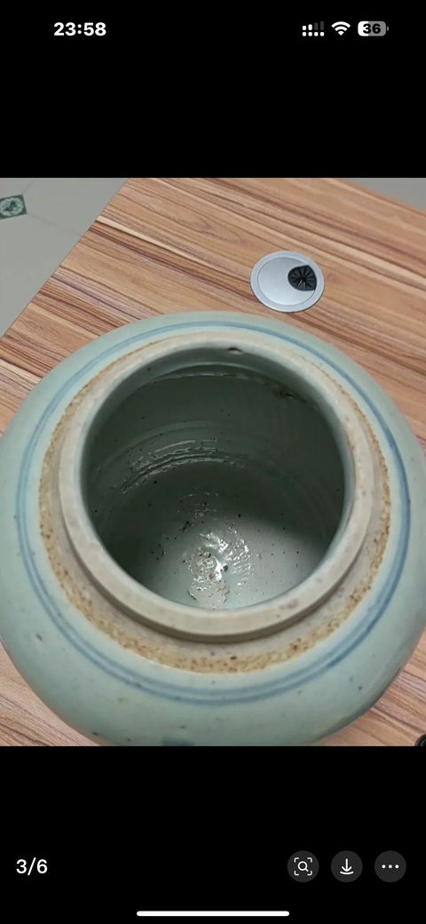 古玩陶瓷青花山水人物罐真品鑒賞圖
