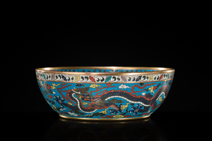 古玩銅器景泰藍碗真品鑒賞圖