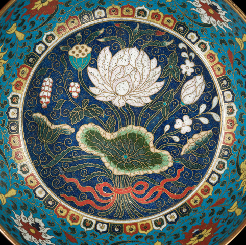 古玩銅器景泰藍碗真品鑒賞圖