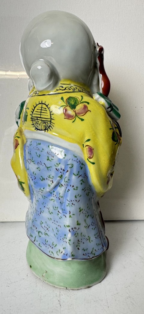 古玩陶瓷壽星公瓷塑真品鑒賞圖