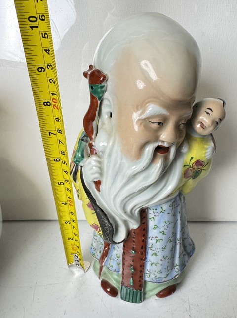 古玩陶瓷壽星公瓷塑真品鑒賞圖