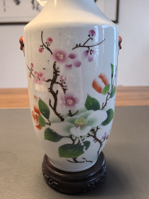 古玩陶瓷民國刷花瓶真品鑒賞圖