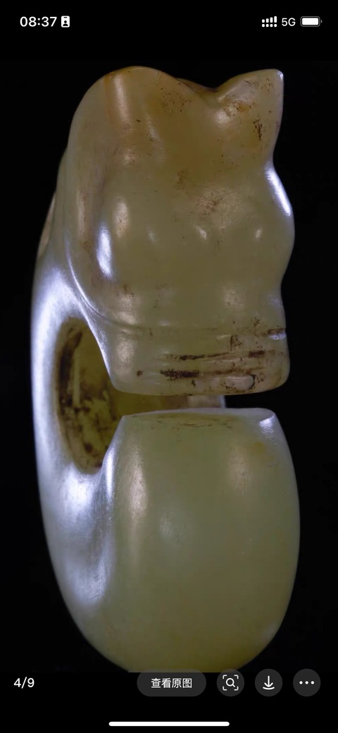 古玩玉器做舊仿“紅山文化”玉豬龍真品鑒賞圖