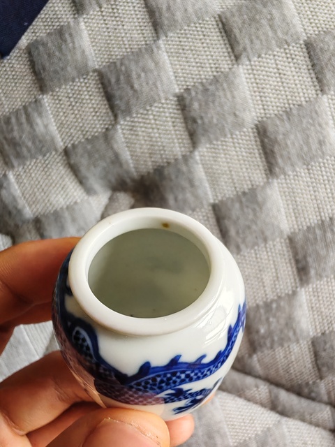 古玩陶瓷青花龍紋罐真品鑒賞圖