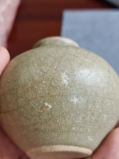 古玩陶瓷宋元龍泉窯水盂真品鑒賞圖