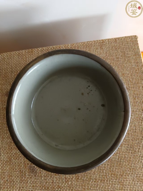 古玩陶瓷龍泉仿官青瓷直壁洗真品鑒賞圖