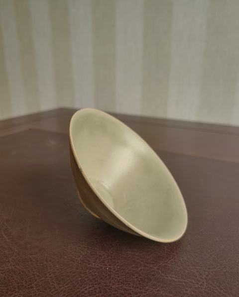 古玩陶瓷耀州窯青釉茶盞真品鑒賞圖