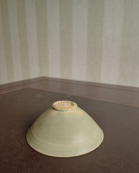 古玩陶瓷耀州窯青釉茶盞真品鑒賞圖