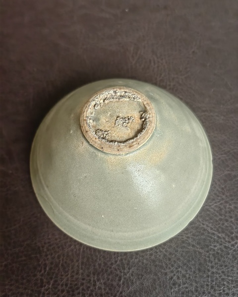 古玩陶瓷耀州窯青釉茶盞真品鑒賞圖