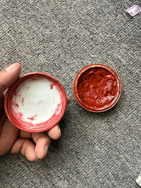 古玩陶瓷粉彩魚藻紋印盒真品鑒賞圖