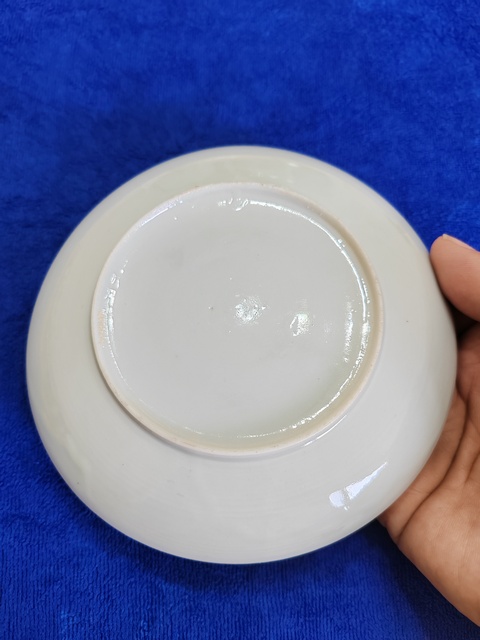 古玩陶瓷三娘教子圖粉彩盤真品鑒賞圖