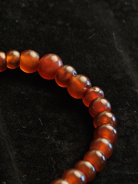 古玩玉器老瑪瑙珠真品鑒賞圖