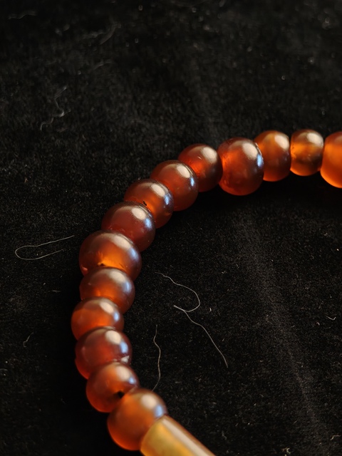 古玩玉器老瑪瑙珠真品鑒賞圖