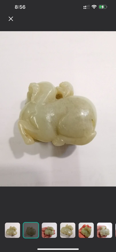 古玩玉器仿古玉羊真品鑒賞圖