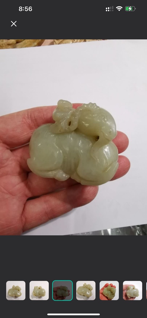 古玩玉器仿古玉羊真品鑒賞圖