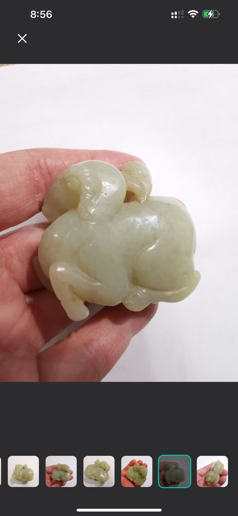 古玩玉器仿古玉羊真品鑒賞圖