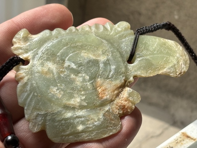 古玩玉器仿紅山玉鷹頭真品鑒賞圖