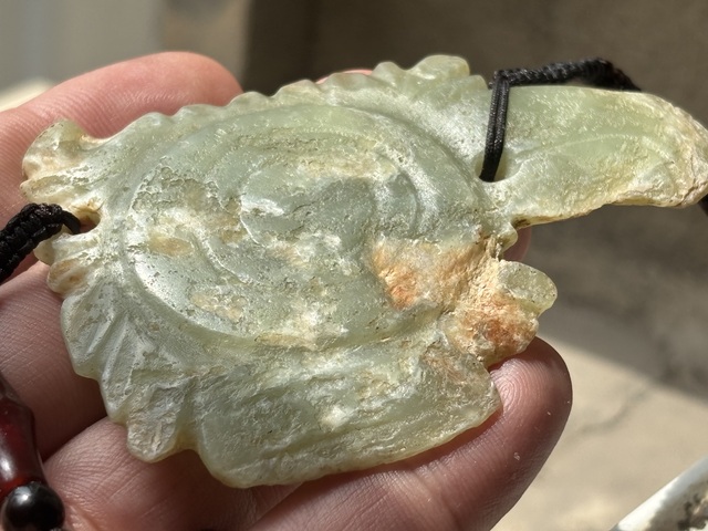 古玩玉器仿紅山玉鷹頭真品鑒賞圖