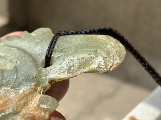 古玩玉器仿紅山玉鷹頭真品鑒賞圖