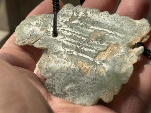 古玩玉器仿紅山玉鷹頭真品鑒賞圖