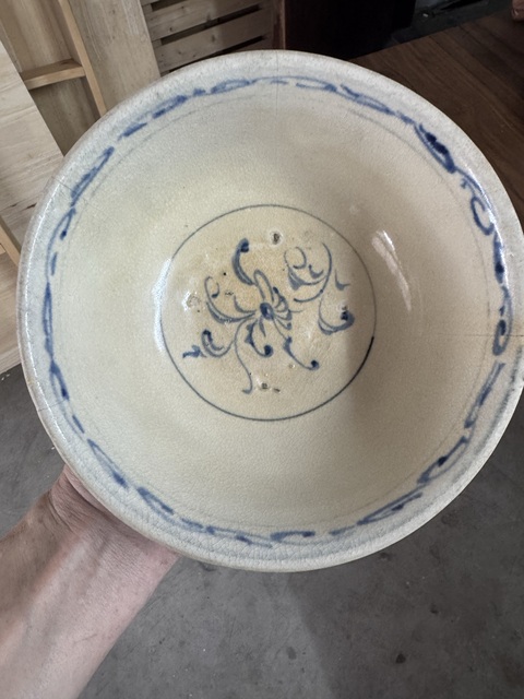 古玩陶瓷安南窯青花花卉紋碗真品鑒賞圖