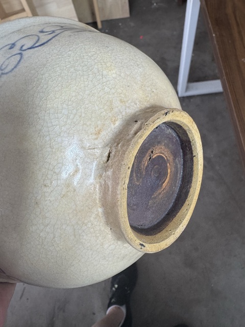 古玩陶瓷安南窯青花花卉紋碗真品鑒賞圖