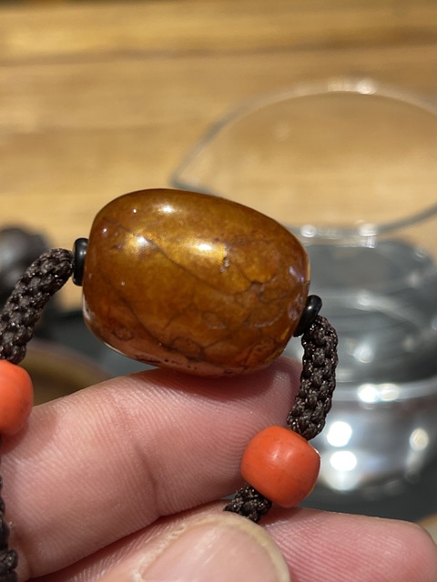 古玩玉器多寶琉璃鎖骨鏈真品鑒賞圖