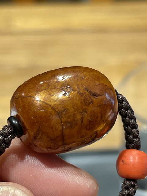 古玩玉器多寶琉璃鎖骨鏈真品鑒賞圖