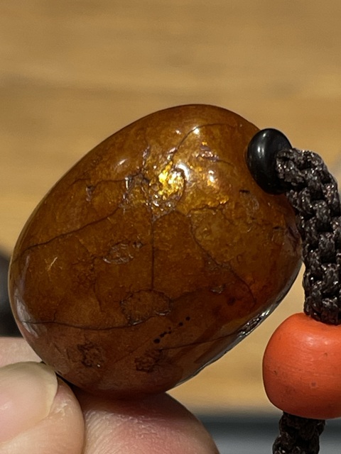 古玩玉器多寶琉璃鎖骨鏈真品鑒賞圖