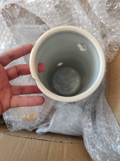 古玩陶瓷清光緒 淺絳彩人物紋帽筒真品鑒賞圖