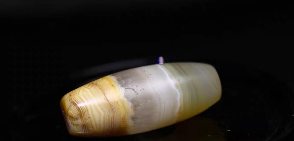 古玩玉器瑪瑙管珠真品鑒賞圖