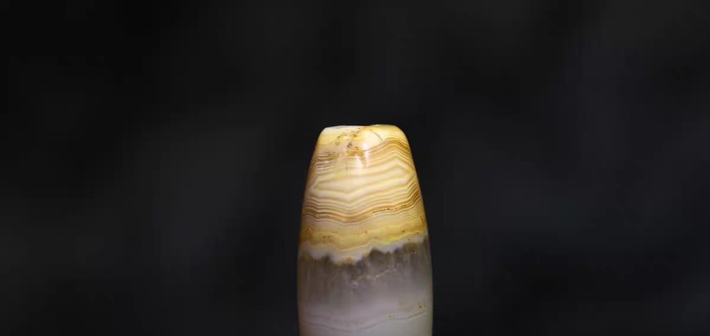 古玩玉器瑪瑙管珠真品鑒賞圖