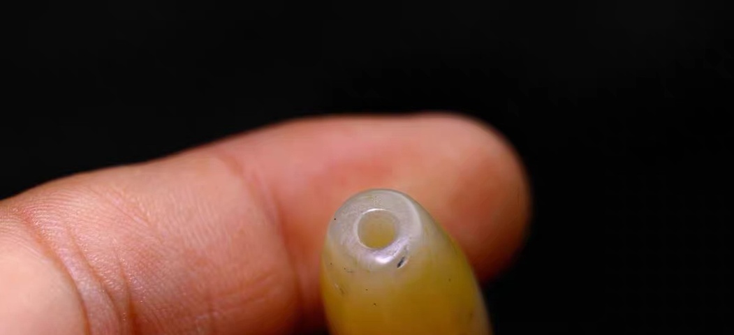 古玩玉器瑪瑙管珠真品鑒賞圖
