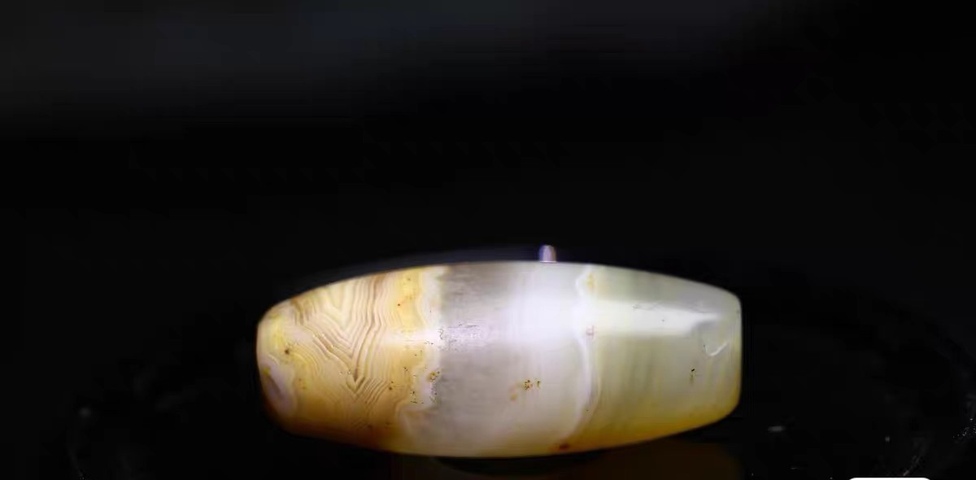 古玩玉器瑪瑙管珠真品鑒賞圖
