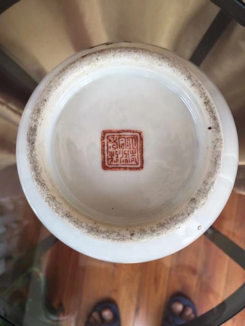 古玩陶瓷淺絳彩壯罐真品鑒賞圖