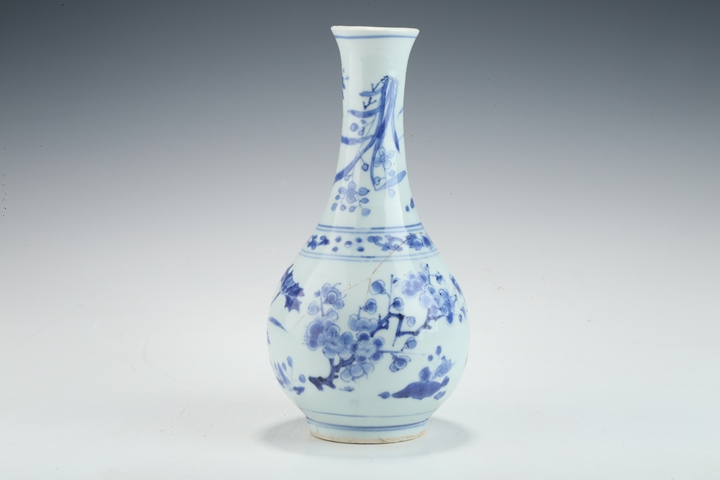 古玩陶瓷明晚·青花花卉紋瓶真品鑒賞圖