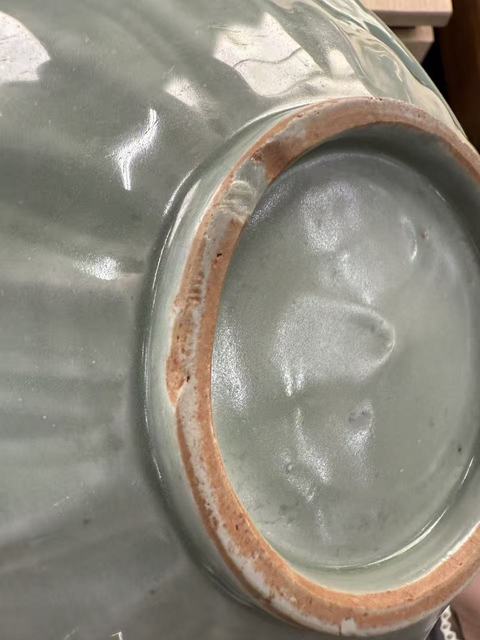 古玩陶瓷龍泉青瓷雙魚盤真品鑒賞圖