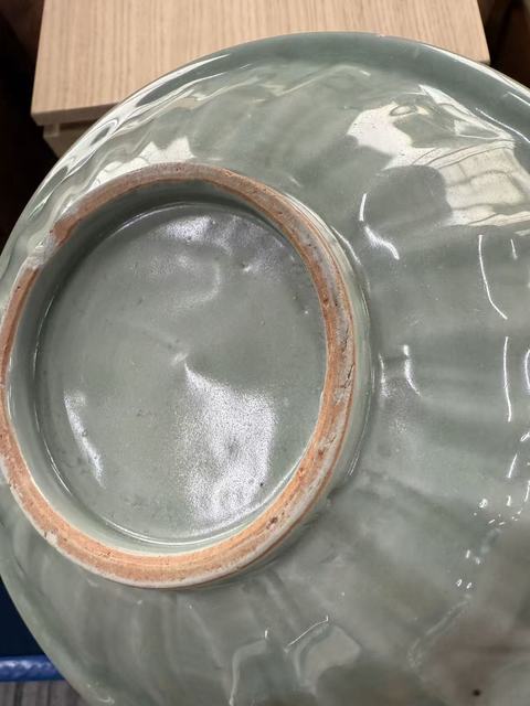 古玩陶瓷龍泉青瓷雙魚盤真品鑒賞圖