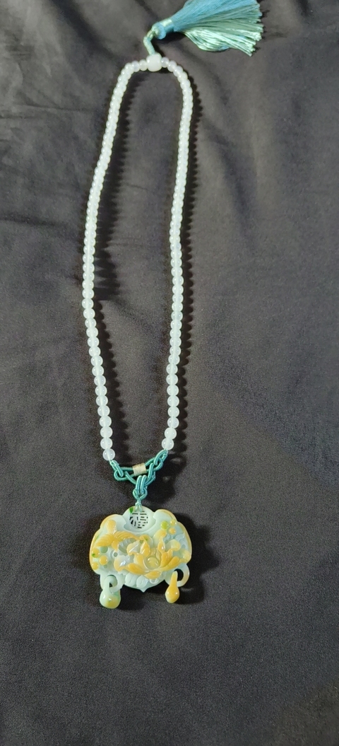 古玩玉器翡翠鎖佩真品鑒賞圖