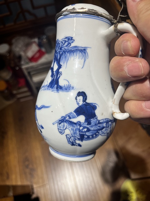 古玩陶瓷青花人物器真品鑒賞圖