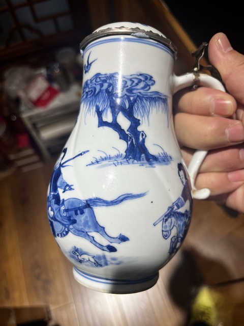 古玩陶瓷青花人物器真品鑒賞圖