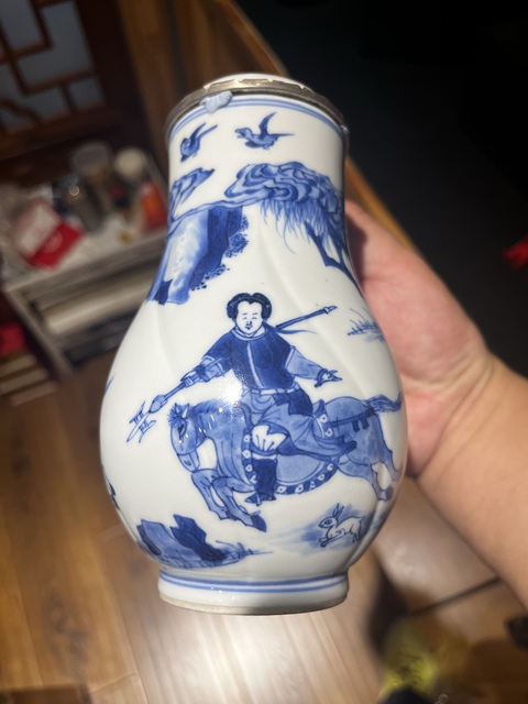 古玩陶瓷青花人物器真品鑒賞圖