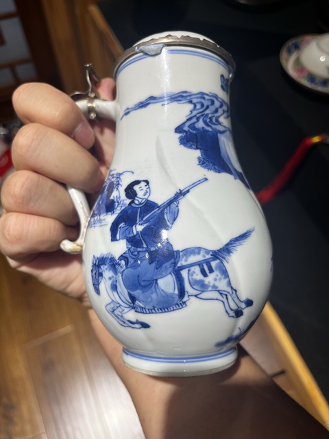 古玩陶瓷青花人物器真品鑒賞圖